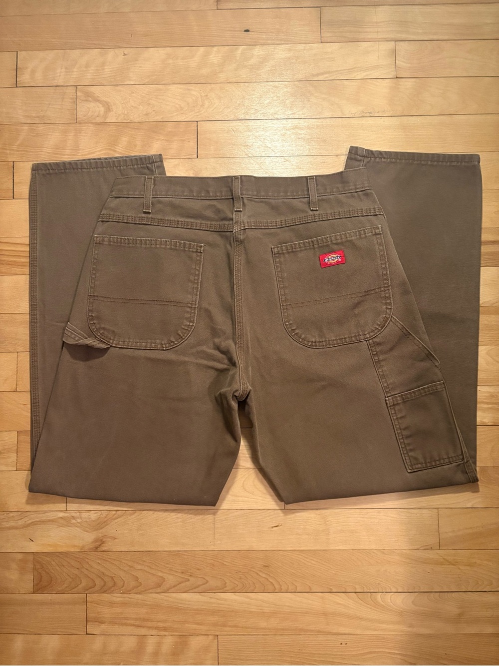 Dickies Brown Cargo Work Pants with Utility Pockets